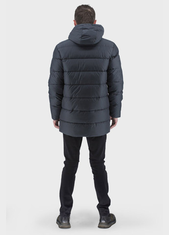 Темно-серая зимняя мужской пуховик snow image (графит, ), 40788 No Brand