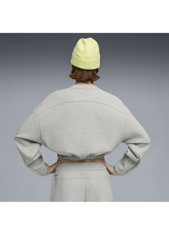 Серый свитшот cloudspun training crew women Puma однотонный (367832572)