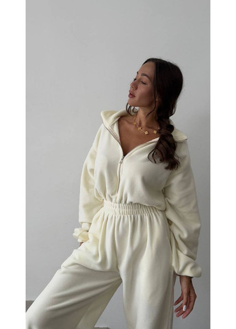 Теплый комбинезон из полар-флиса — ЗАМЕРЫ В ОПИСАНИИ GD/GL Модний простір комбинезон-брюки однотонный молочный повседневный флис