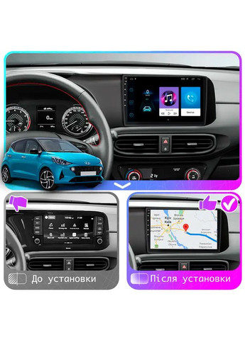 Штатная магнитола 9" для Hyundai i10 III 2019-н.в. 2/32Gb Wi-Fi GPS Base Хюндай 4 шт. Lesko (336194334)