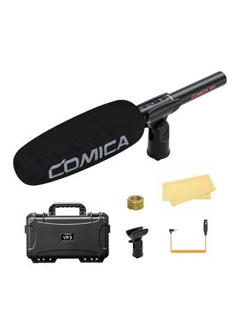 Суперкардіоїдний конденсаторний спрямований мікрофон-гармата VP3 з XLR Comica (360713357)