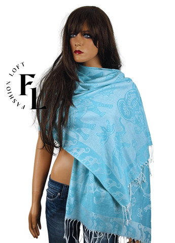 Жіночий шарф палантин (100% шовк 170х70см) Fashion Loft (296101648)