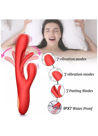 Вібратор кролик 3в1 з стимулюючим язичком No Brand (340473290)