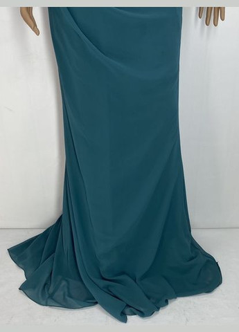 Смарагдова святковий сукня зі шлейфом No Brand однотонна