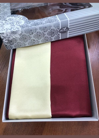 Атласне Бордова Полуторна постільна білизна та Додаткові Бронзові наволочки 2 шт 145*210 Moka textile (316632947)