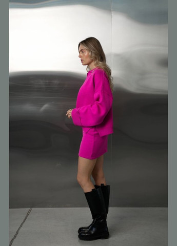 Малиновая юбка мини вязаная Twice