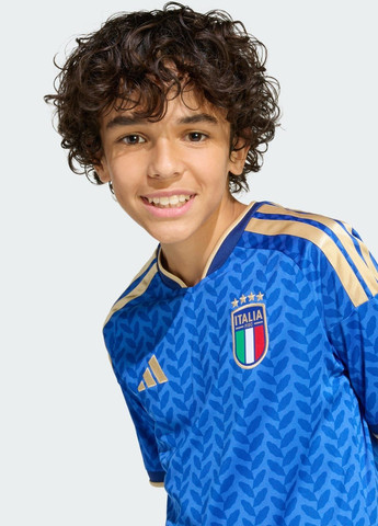 Синий демисезонный спортивный лонгслив adidas с логотипом