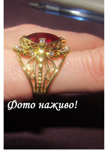 Червона ажурна каблучка перстень бабки, 21 р., 5116 No Brand (360608169)