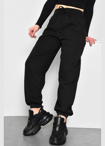 Штани жіночі напівбатальні чорного кольору Let's Shop (278274533)