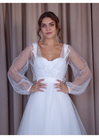 Белое вечернее платье а-силуэт ODDI однотонное