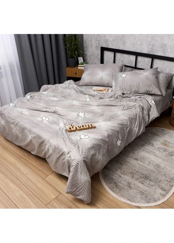 Комплект постельного белья Micro-satin Premium Полуторный Евро 160х220 наволочки 4х50х70 (MS-820016403) Moon&Star Starburst (400234679)