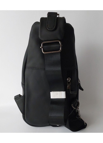 Сумка слинг мужской из гладкой натуральной кожи средний черный No Brand (372012705)