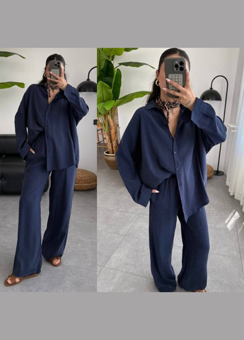 Женский темно-синий костюм No Brand (342718132)