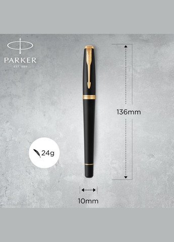 Набір URBAN Muted Black GT FP F пір'яна ручка + блокнот 30 011b24 Parker (316516593)