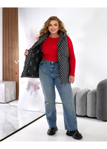 Жіноча утеплена жилетка з капюшоном з плащівки Україна (361244983)