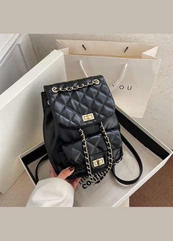 Жіночий рюкзак з ланцюжком Witel Black Italian Bags (293476802)