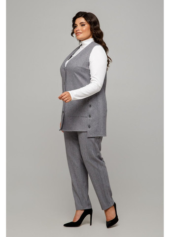 Серый женский жилет прямого силуэта из кашемира all posa (ap101670p) A'll Posa - всесезон