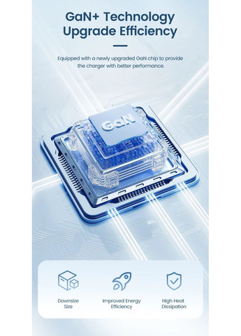 Сетевое зарядное устройство 33W GAN USB Type-C + USB-A с LED дисплеем, быстрая зарядка PD/QC 3.0, черный Toocki (354827656)