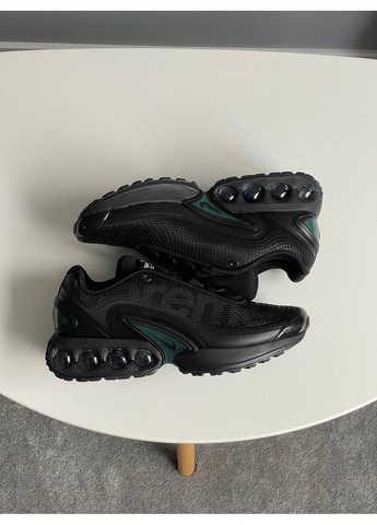 Чорні Осінні кросівки чоловічі і жіночі nike air max dn x supreme black green | найк аір макс супрім чорні No Brand