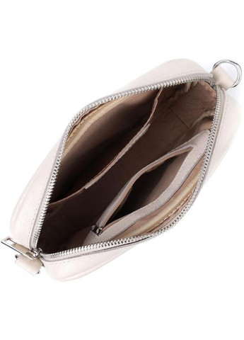 Сумка кросс-боди через плечо женская кожаная маленькая Бежевый 35612 Shvigel (336889577)