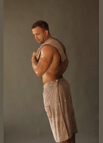 Килт банный 85х150 Капучино. No Brand светло-бежевый