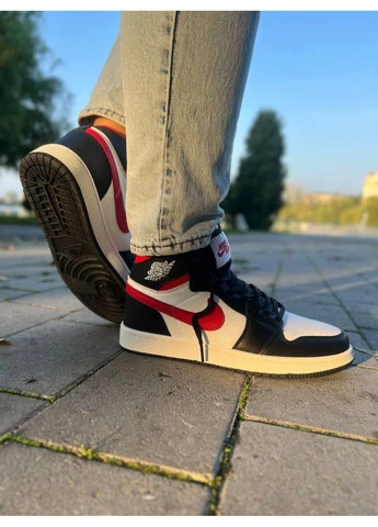 Комбіновані кросівки чоловічі nike air jordan 1 retro high найк аір джордан демісезон No Brand