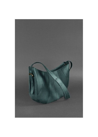 Жіноча шкіряна сумка через плече Круасан зелена BlankNote (302008782)