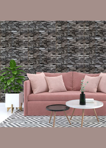 Самоклеящаяся декоративная 3D панель Серый песчаник 700x770x5мм (059) 3D Loft (330823547)