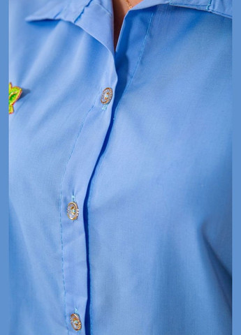 Жіноча сорочка без рукавів, блакитного кольору с вишивкою, Ager (288750830)