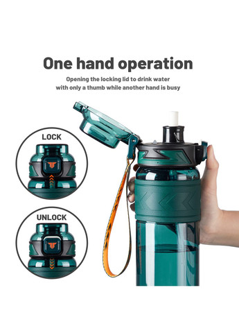 Пляшка для води Помаранчевий з чорним 850 мл Tritan TKK 1020g (304255212)