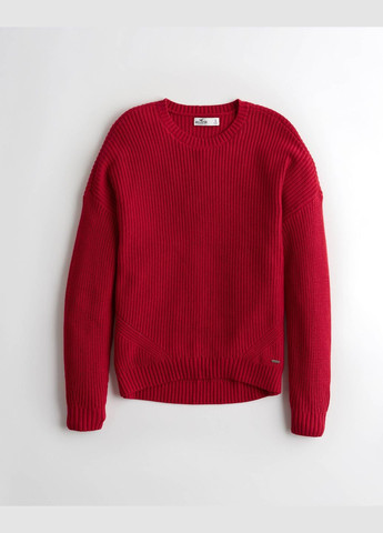 Червоний демісезонний светр жіночий - светр hc7289w Hollister