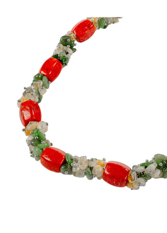 Намисто "Київ" Корал губчастий, Цитрин, Хризопраз Fursa fashion (370299595)