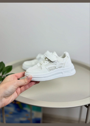 Білі літні дитячі кросівки білі 1565 No Brand