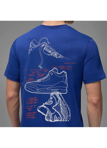 Синя футболка чоловіча brand rare aj3 ss crew blue Air Jordan