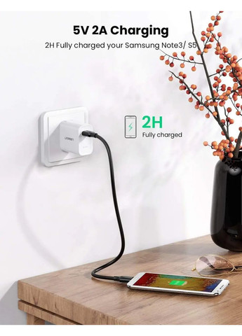 Кабель USB 3.0 A Male to Micro USB 3.0 Male Cable 0.5m (Black)(UGR-10840) (UGR-10840) Ugreen US130 (372678168)