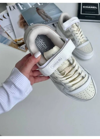 Білі літні кросівки adidas forum white grey адідас форум No Brand