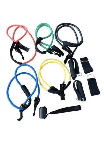 Набір еспандерів трубчастих з ручками, 5 кольорів York Fitness (361952031)