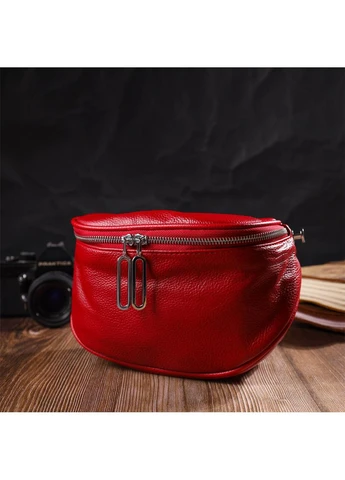 Женская Полукруглая Сумка Через Плечо Из Натуральной Кожи Красная Seli Vintage (392702368)