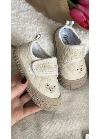 Детские кеды с мишкой цвет бежевый 10778 No Brand (328388391)