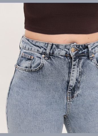 Джинси жіночі блакитні клеш з високою посадкою Клеш Cracpot - (329694166)