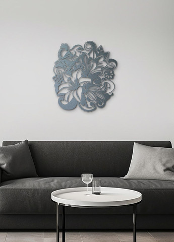 Декор для комнаты, современная картина на стену "Лилия цветущая", минималистичный стиль 35х40 см Woodyard (292114126)