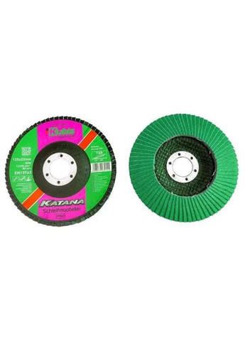 Круг пелюстковий торцовий конічний Т29 Р150, 125*22 мм, Zirconia KATANA Kubis (363054455)