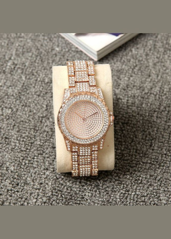 Женские наручные часы с камнями золотистый No Brand (302088086)