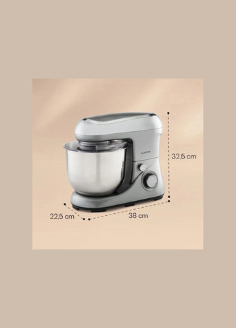 Кухонний комбайн тестоміс Bella Pico 2G 1300W Чорний (10036469) Klarstein (338194876)