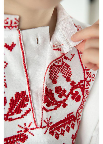 Вышиванка для мальчика Защитник белый V&V 4042 (355802438)