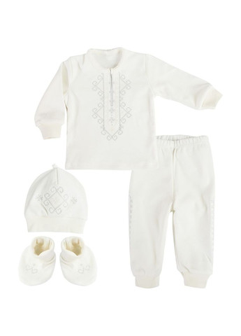 Набор для крещения мальчика с серым орнаментом. Ladan (301026497)