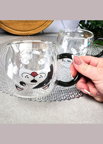 Чашки з подвійними стінками 2 шт 280 мл Чорний Пес Ardesto (332993926)