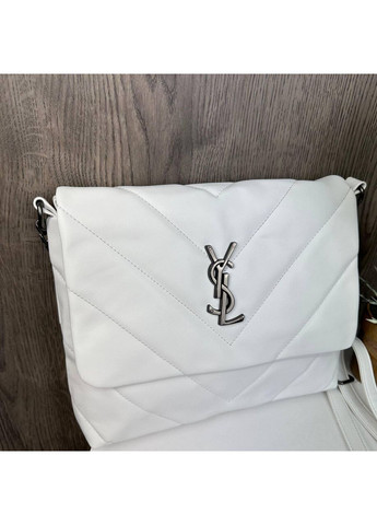 Жіноча сумка клатч з екошкіри біла м'яка з магнітною застібкою ProDobro (363259490)