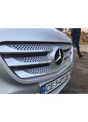 Накладки на решетку 2014-2020 (5 шт, нерж) Турецкая сталь для Mercedes Vito/V-class W447 2014-гг CARMOS (391751116)