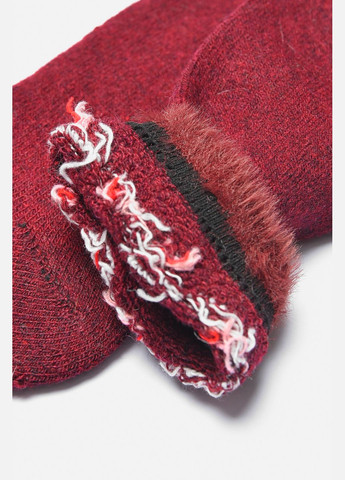 Бордові шкарпетки жіночі махрові на верблюжій вовні бордового кольору Let's Shop малюнки (307147933)